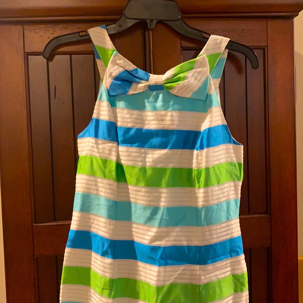 Blue, white, and green Lily Pulitzer dress. Size 2.